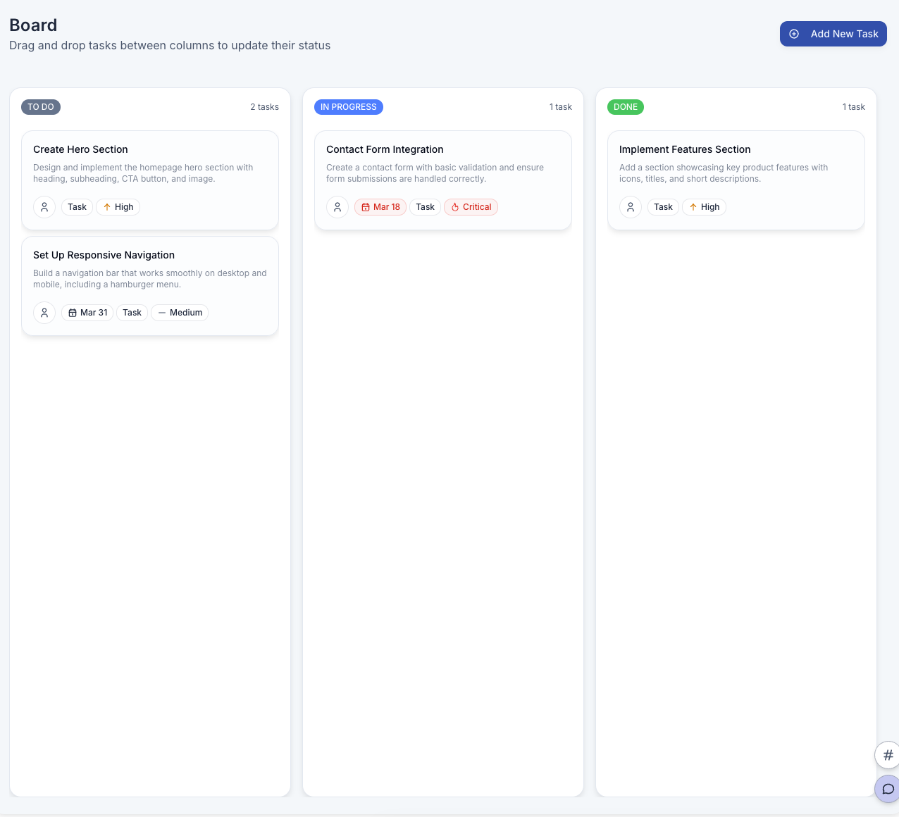 Shared tasks and day-to-day operations in ORIVYS